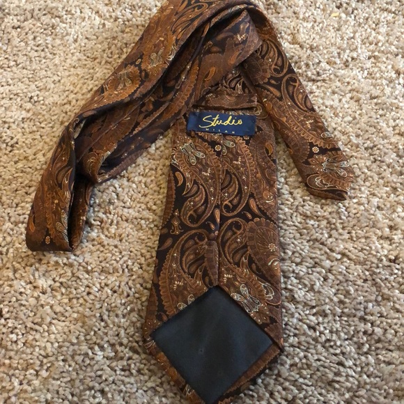 Studio Milan Men’s silk Tie - Picture 5 of 5